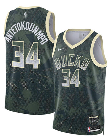 Giannis Antetokounmpo Milwaukee Bucks green jersey