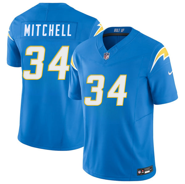 Keaton Mitchell Los Angeles Chargers blue Vapor jersey