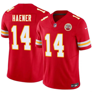Jake Haener Kansas City Chiefs red Vapor jersey