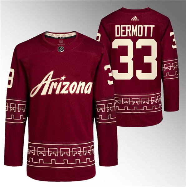 Travis Dermott Garnet Utah Mammoth Alternate jersey