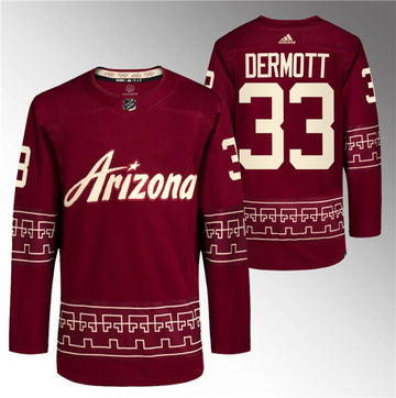 Travis Dermott Garnet Utah Mammoth Alternate jersey