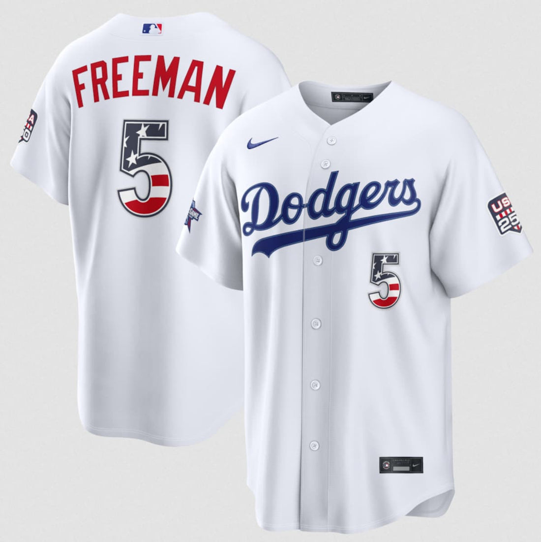 Freddie Freeman Los Angeles Dodgers white All-Star jersey