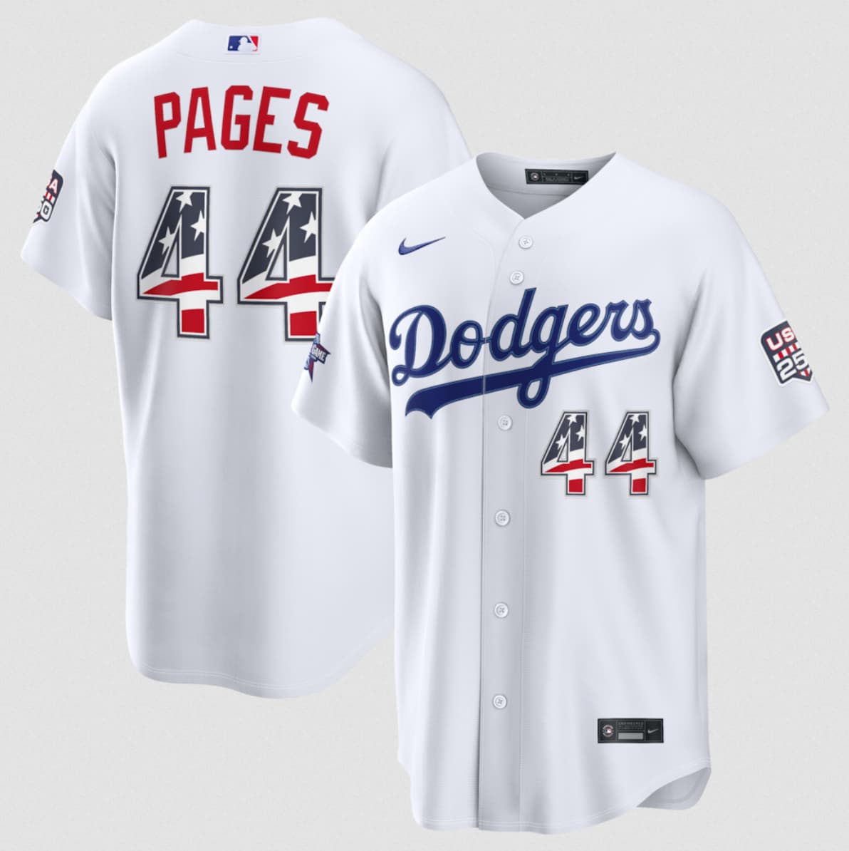 Andy Pages Los Angeles Dodgers white All-Star jersey