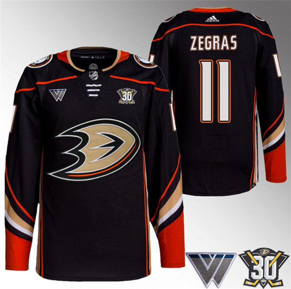 Trevor Zegras Anaheim Ducks black jersey