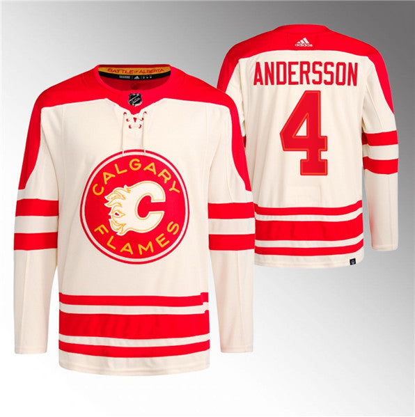 Rasmus Andersson Calgary Flames cream Classic jersey