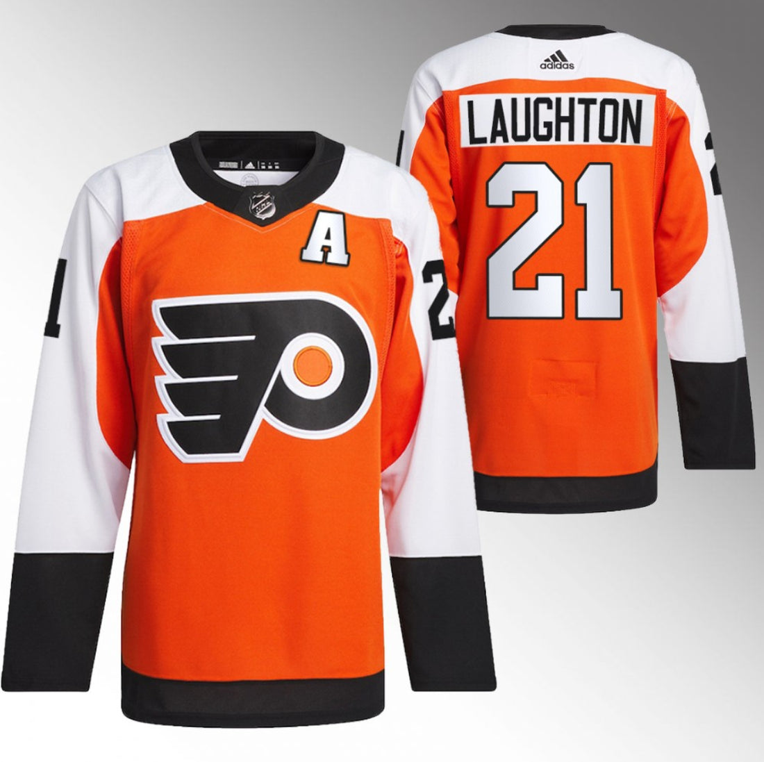 Scott Laughton Philadelphia Flyers orange jersey