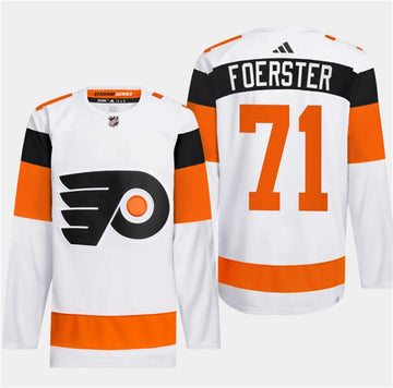 Tyson Foerster Philadelphia Flyers white Stadium Series jersey