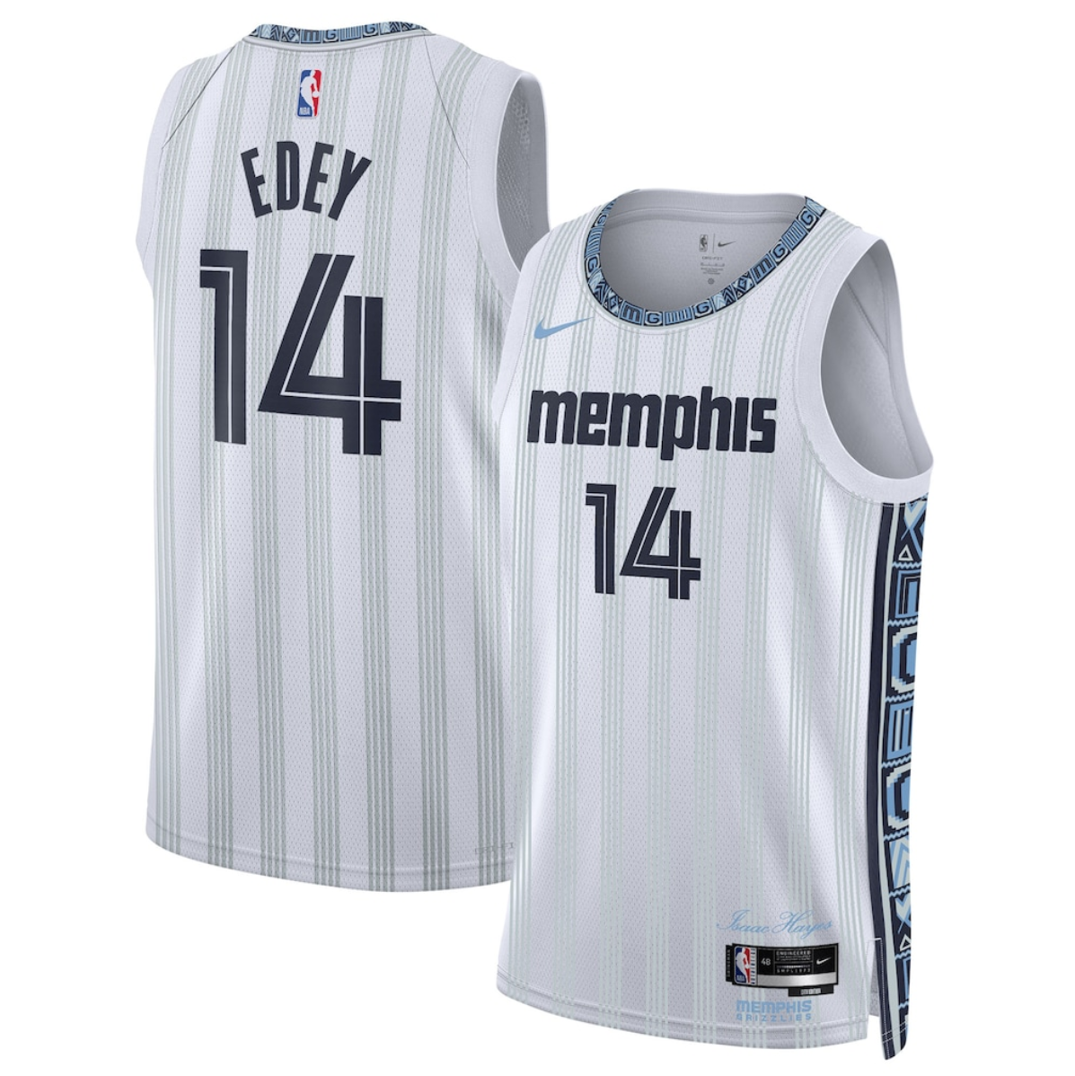 Zach Edey Memphis Grizzlies gray City Edition jersey