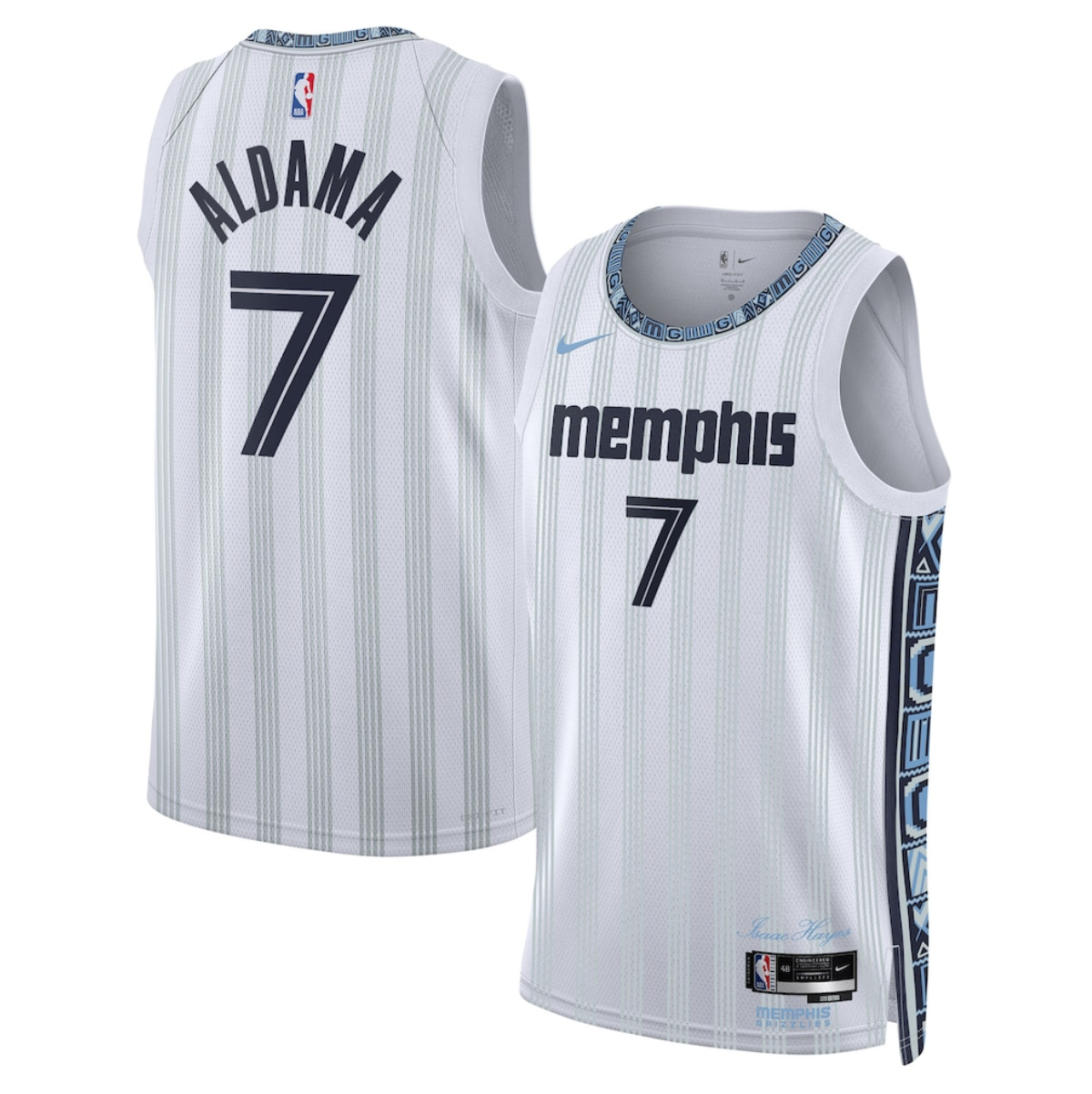 Santi Aldama Memphis Grizzlies gray City Edition jersey