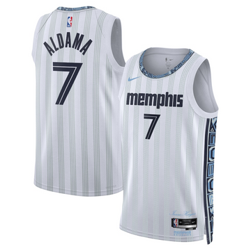 Santi Aldama Memphis Grizzlies gray City Edition jersey