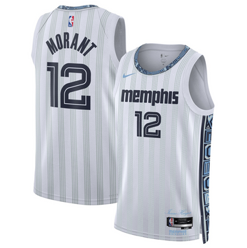 Ja Morant Memphis Grizzlies gray City Edition jersey