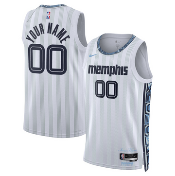 Custom Memphis Grizzlies gray City Edition jersey