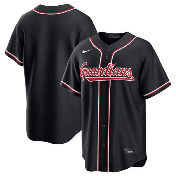 Custom Cleveland Guardians black jersey