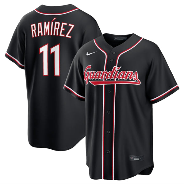 José Ramírez Cleveland Guardians black jersey
