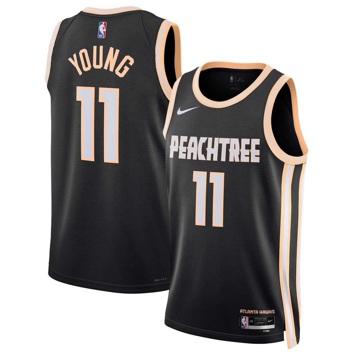 Trae Young Atlanta Hawks black City Edition jersey