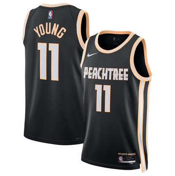 Trae Young Atlanta Hawks black City Edition jersey