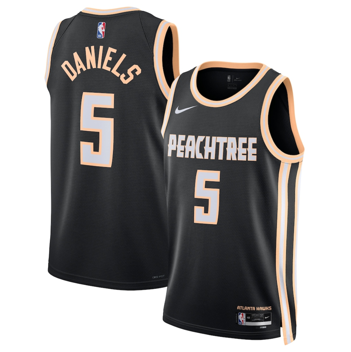 Dyson Daniels Atlanta Hawks black City Edition jersey