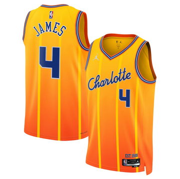 Sion James Charlotte Hornets gold City Edition jersey