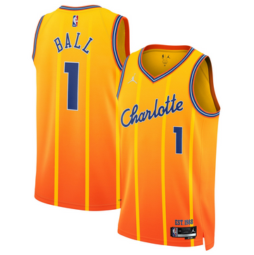 LaMelo Ball Charlotte Hornets gold City Edition jersey