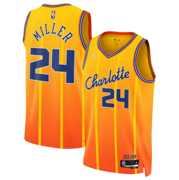 Brandon Miller Charlotte Hornets gold City Edition jersey