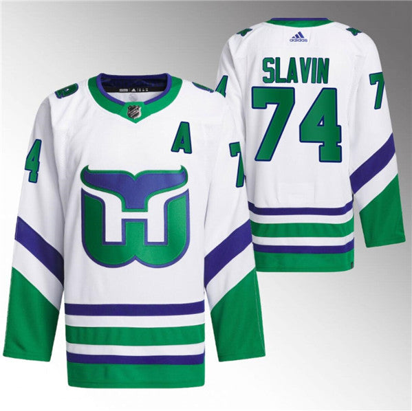 Jaccob Slavin Carolina Hurricanes white jersey