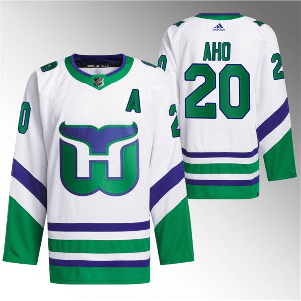 Sebastian Aho Carolina Hurricanes white jersey