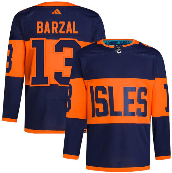 Mathew Barzal New York Islanders navy Stadium Series jersey