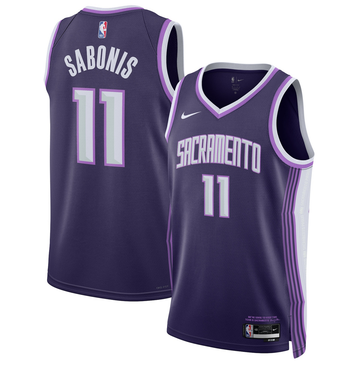 Domantas Sabonis Sacramento Kings purple City Edition jersey