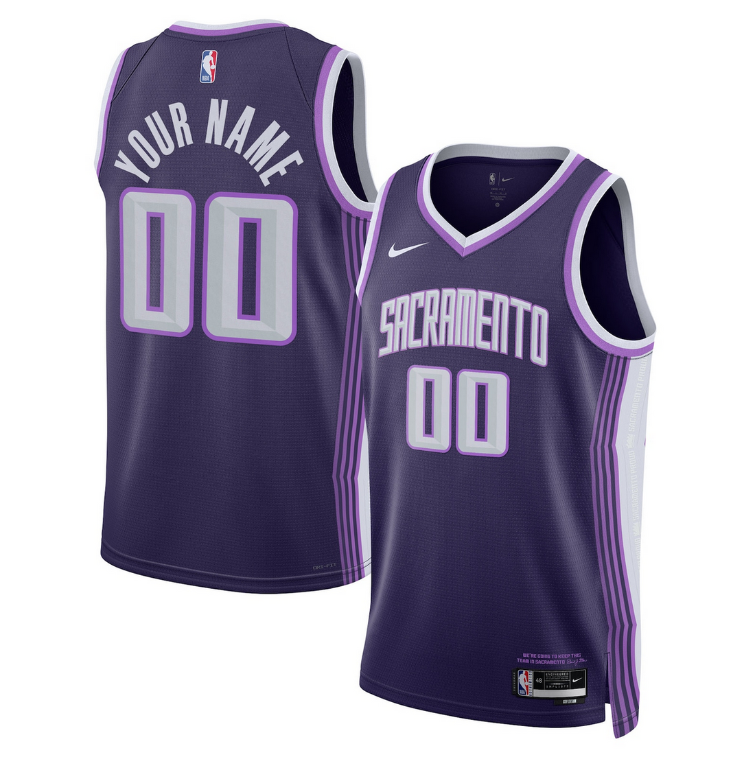 Custom Sacramento Kings purple City Edition jersey