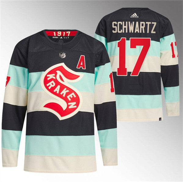 Jaden Schwartz Deep Sea Seattle Kraken blue Winter Classic jersey