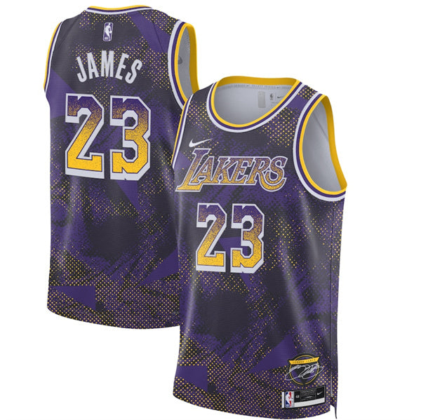 LeBron James Los Angeles Lakers purple jersey