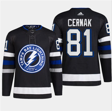 Erik Cernak Tampa Bay Lightning black Alternate jersey
