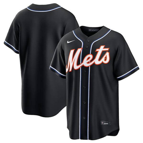 Custom New York Mets black jersey