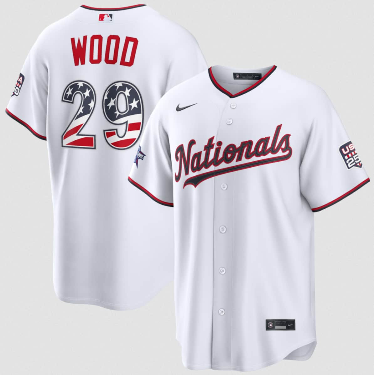 James Wood Washington Nationals white All-Star jersey