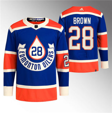 Connor Brown Edmonton Oilers royal Heritage jersey