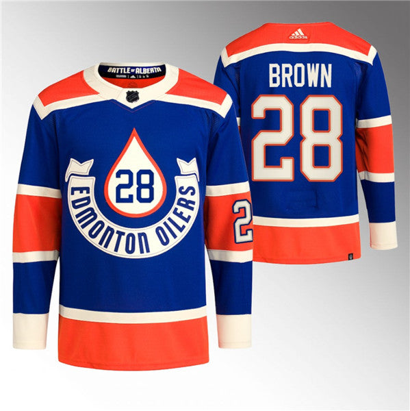 Connor Brown Edmonton Oilers royal Heritage jersey