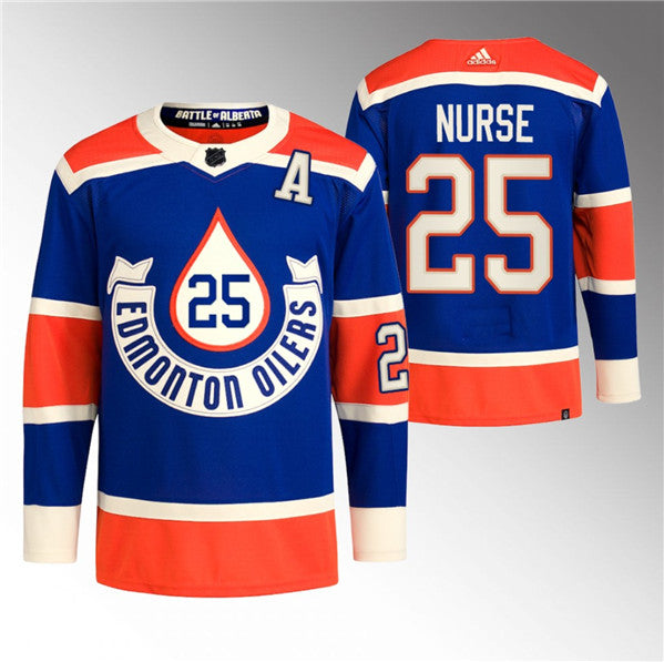 Darnell Nurse Edmonton Oilers royal Heritage jersey