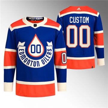 Custom Edmonton Oilers royal Heritage jersey