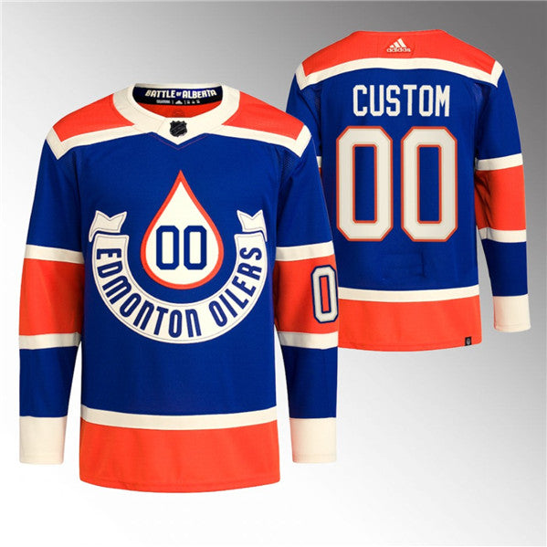 Custom Edmonton Oilers royal Heritage jersey