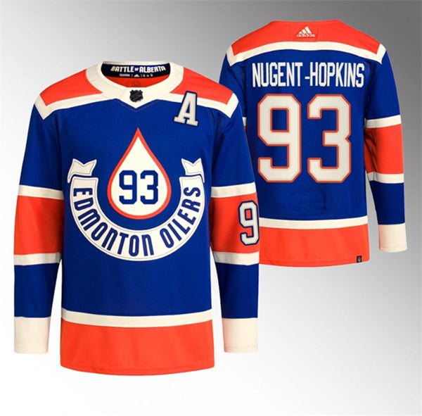 Ryan Nugent-Hopkins Edmonton Oilers royal Heritage jersey