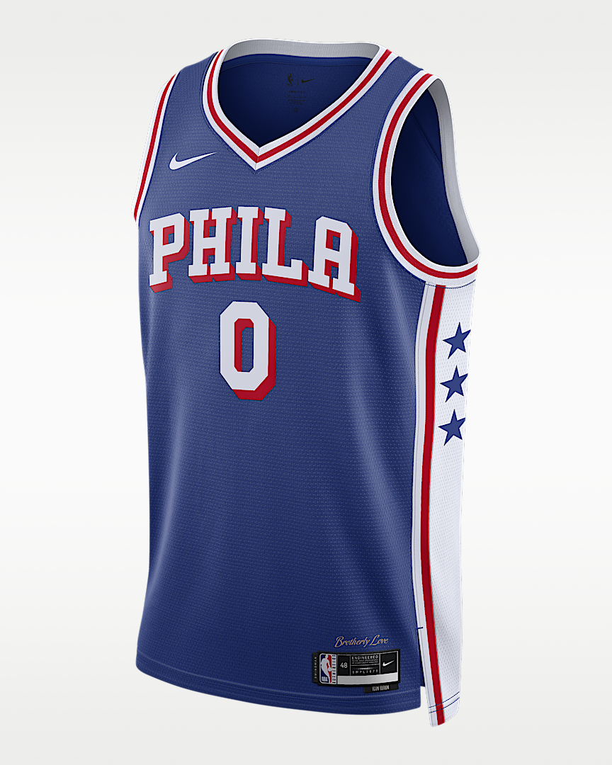 Tyrese Maxey Icon Edition Swingman Philadelphia 76ers jersey