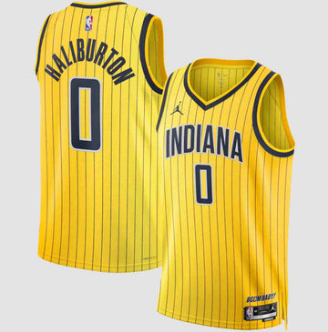 Tyrese Haliburton Indiana Pacers yellow jersey
