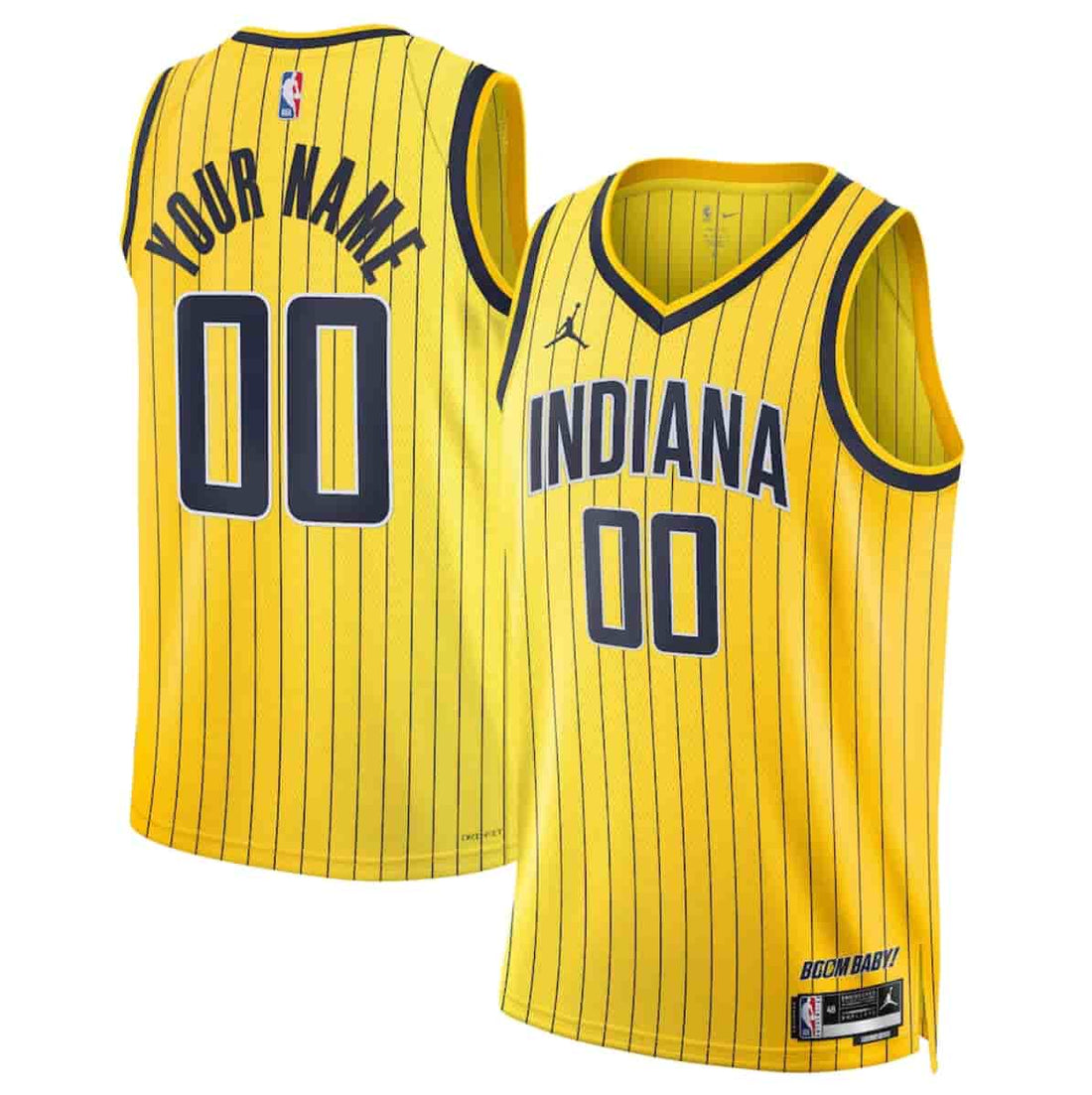 Custom Indiana Pacers yellow jersey