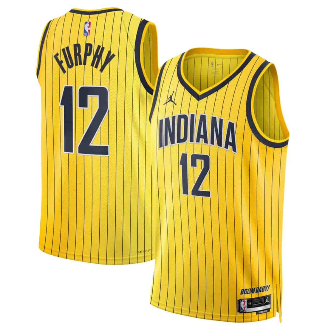 Johnny Furphy Indiana Pacers yellow jersey