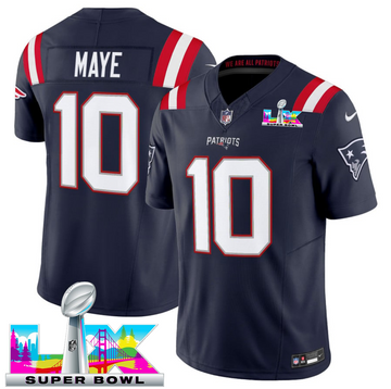 Drake Maye New England Patriots navy Vapor jersey