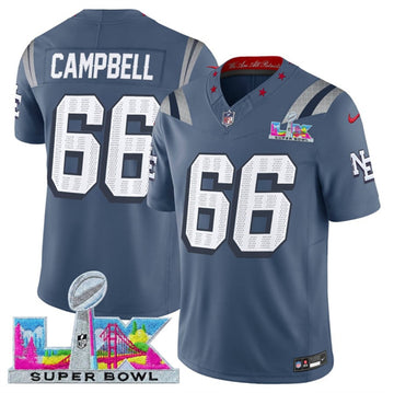 Will Campbell Storm New England Patriots blue Vapor jersey