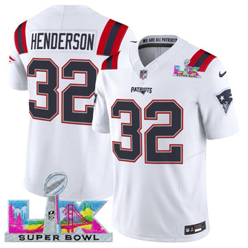 TreVeyon Henderson New England Patriots white Vapor jersey