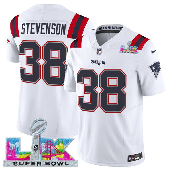 Rhamondre Stevenson New England Patriots white Vapor jersey