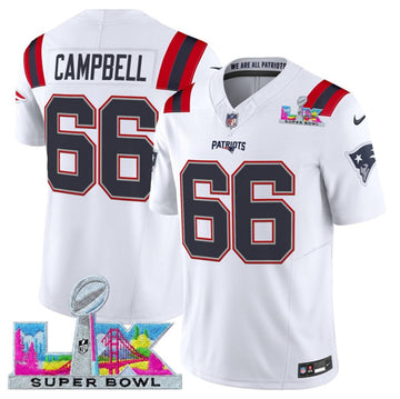 Will Campbell New England Patriots white Vapor jersey
