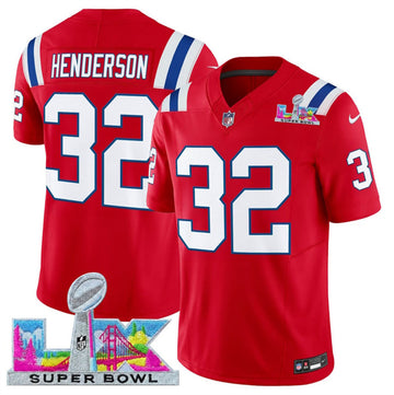 TreVeyon Henderson New England Patriots red Vapor jersey
